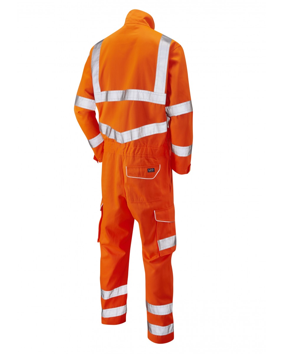 Iso 20471 Class 3 Polycotton Coverall Orange Ecoviz 